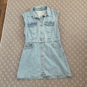 Zara Light Blue Denim Mini Dress
